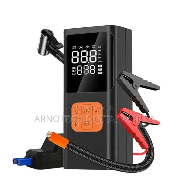 Cordless Tyre Inflator Air Compressor With Car Jump Starter