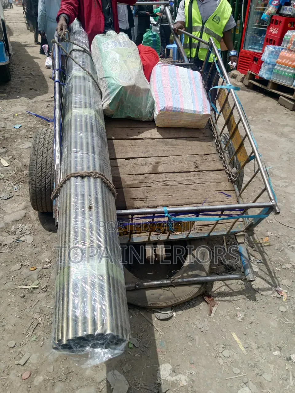 6m Long Powder Coated Jua Kali Curtain Rods