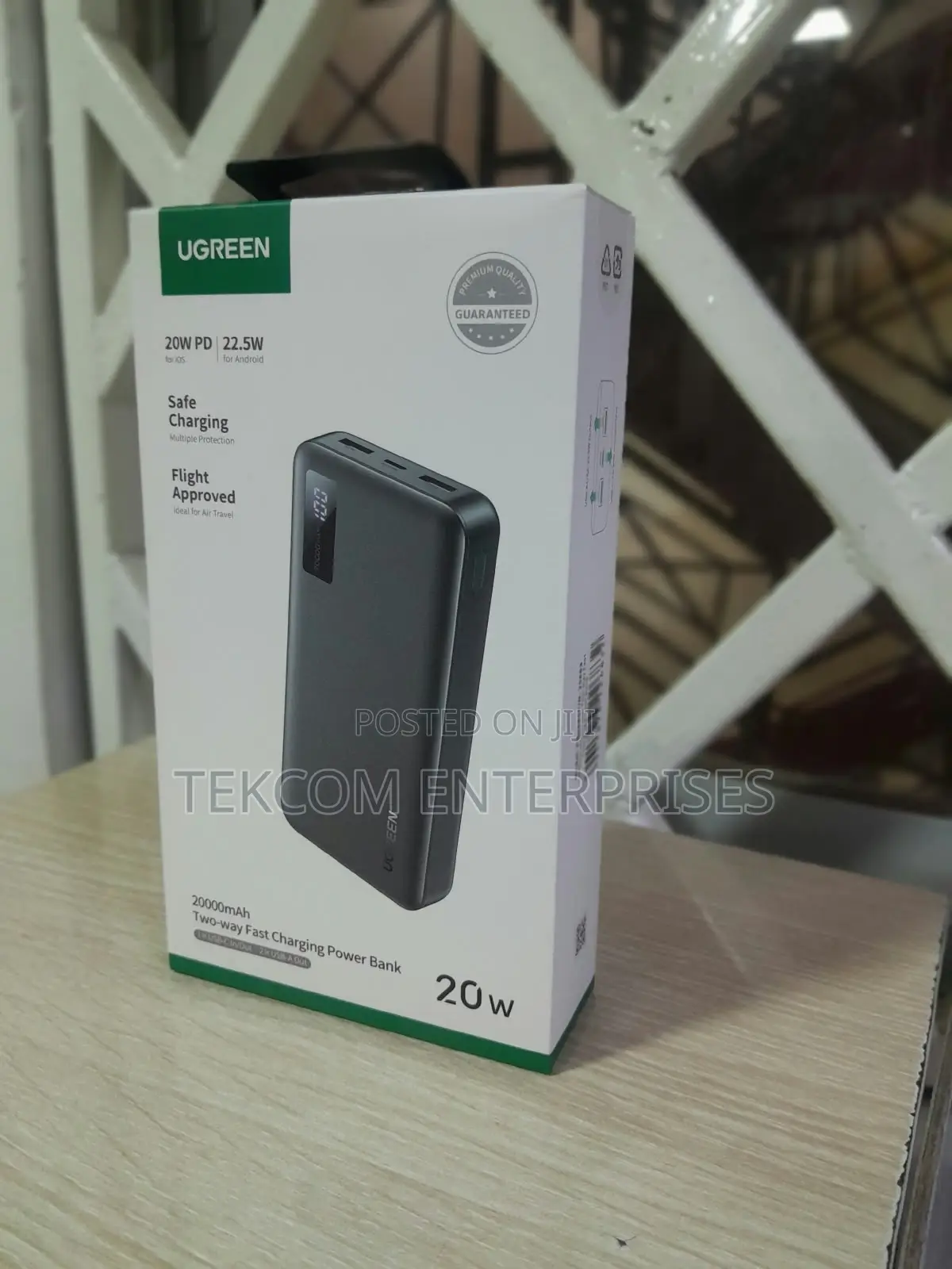 UGREEN 20000mAh 20W Two-Way Fast Charging Power Bank – PB312