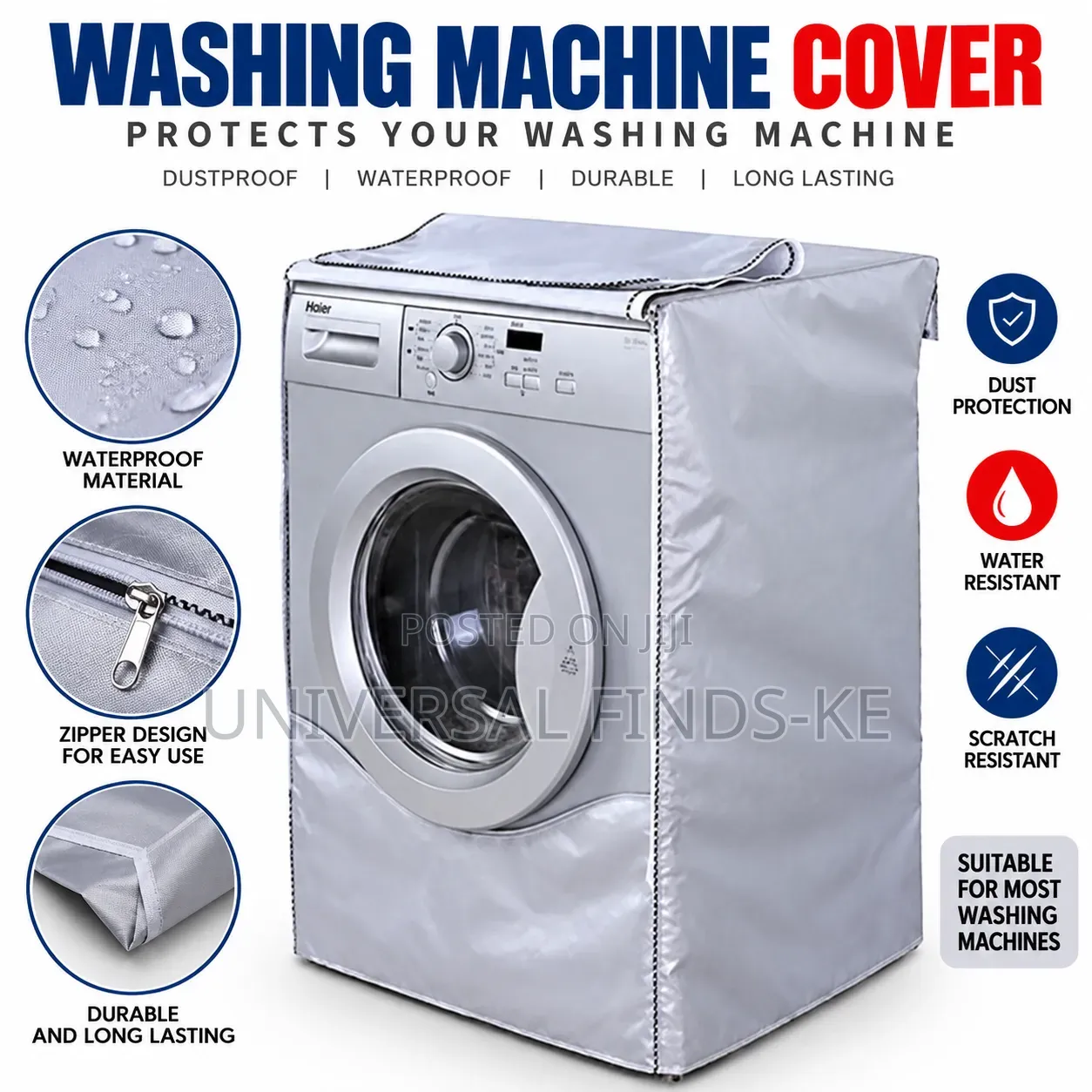 Washing Machine Protective Cover Dust Dirt Sunlight Resistant Cover