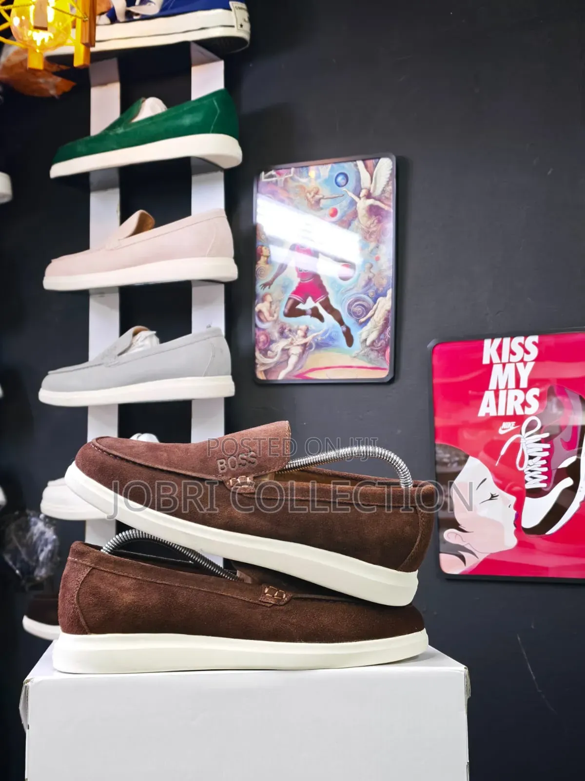 Brown Boss Gum Sole Slip on Suede Loafers