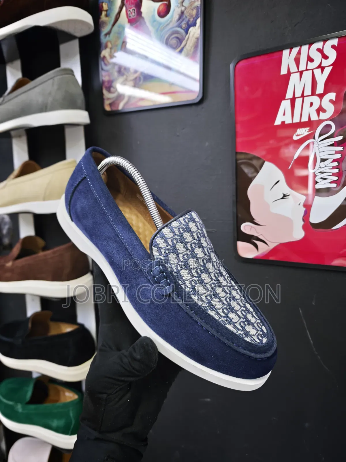 Navy Blue Dior Smart Casual Loafers