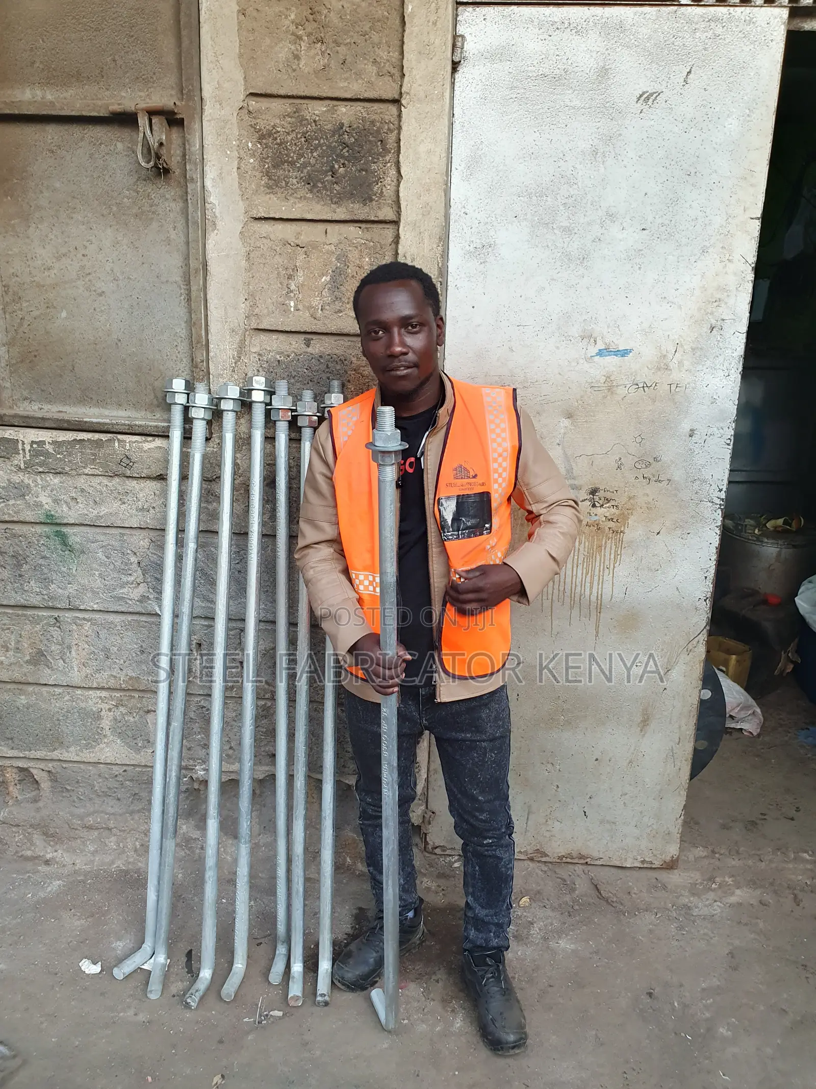 M32 × 1500 Mm Galvanized J-Bolt