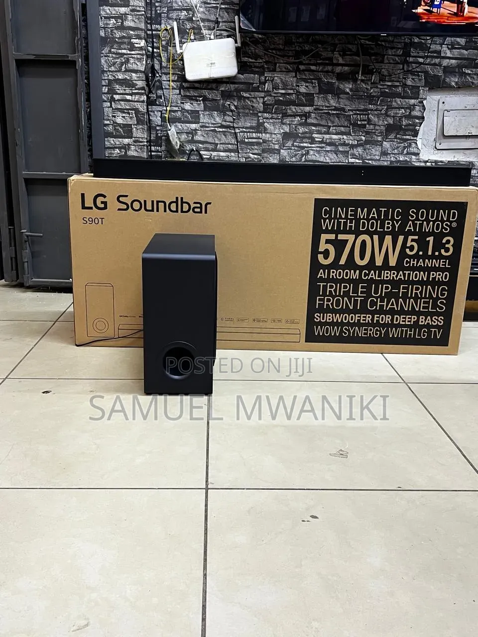 LG S90TY Soundbar With Cinematic Sound Dolby Atmos 570W