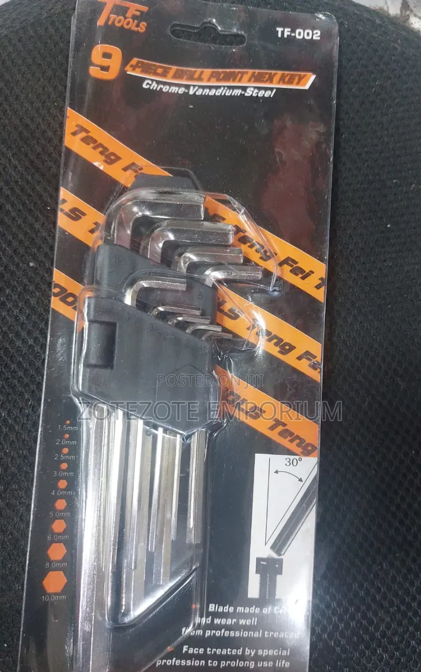9pcs Hex Key Set