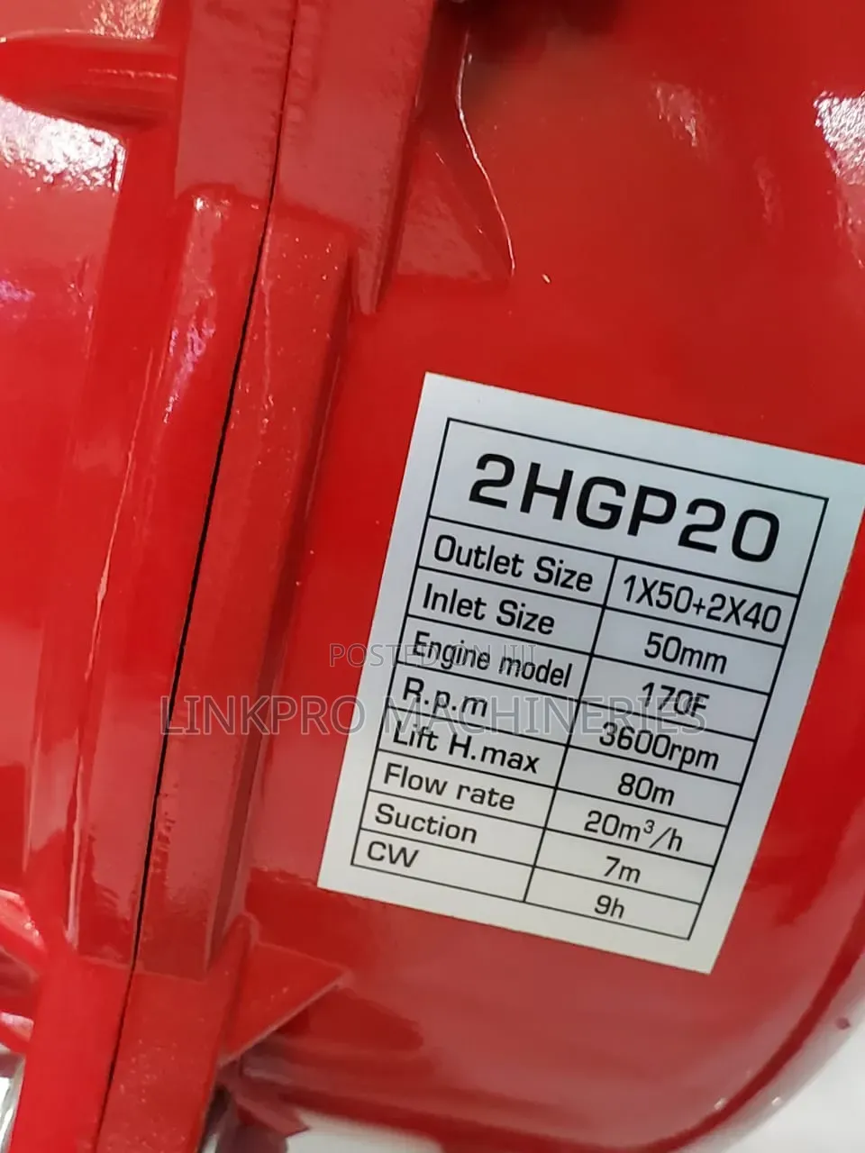 Honda 2 Inches High Pressure7.5hp Petrol Engine Water Pump