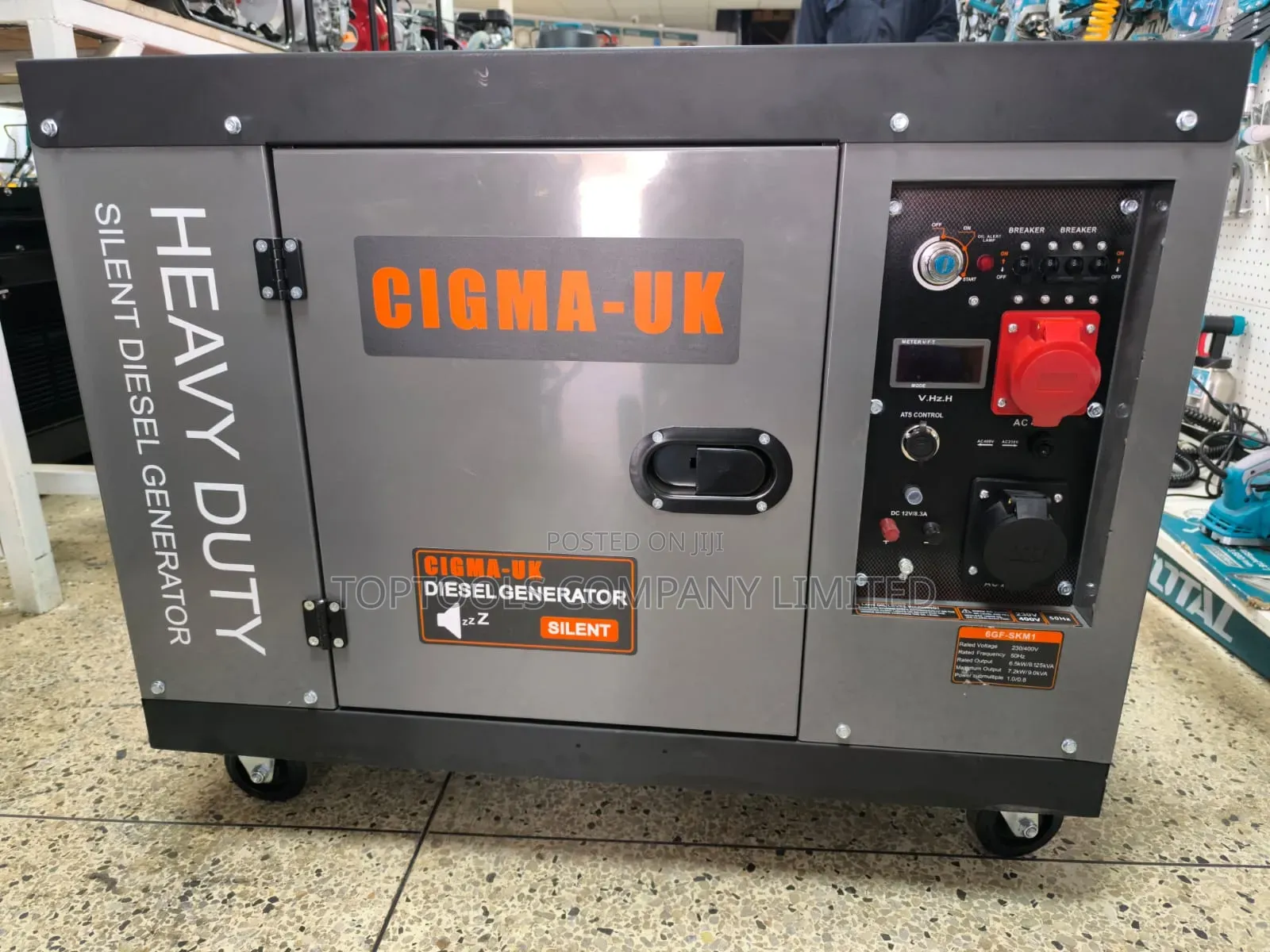 Diesel Silent Generator Cigma-Uk 6gf-Skm1 *9kva* (Dual Phase) With Ats