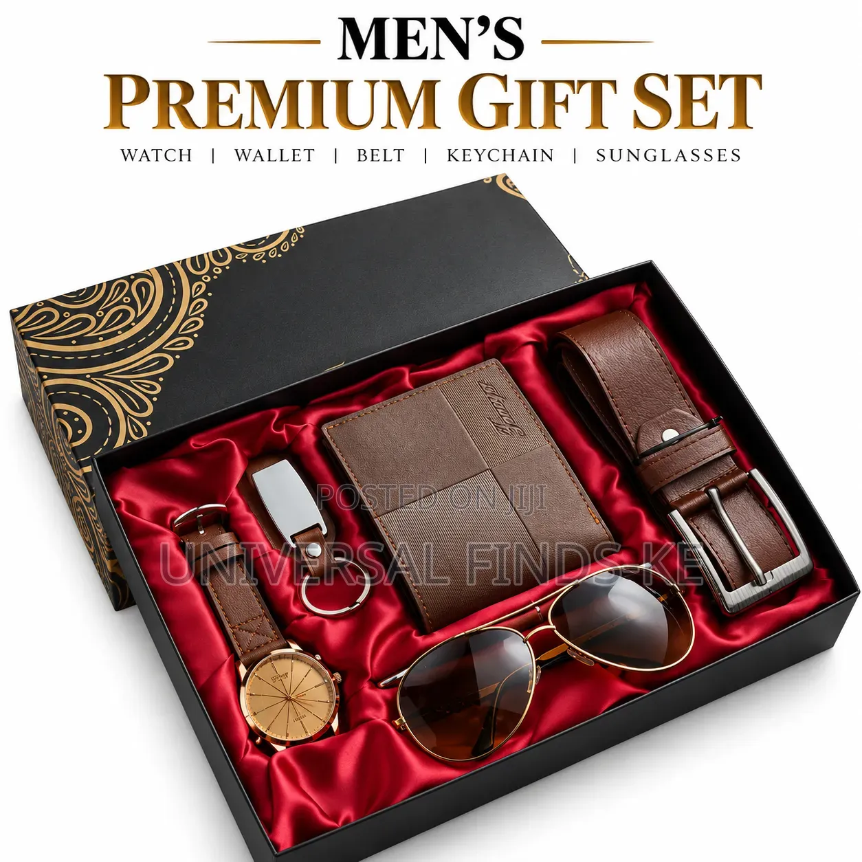 6 Piece Men’s Gift Box Grooming Set for Husband Boyfriend Dad