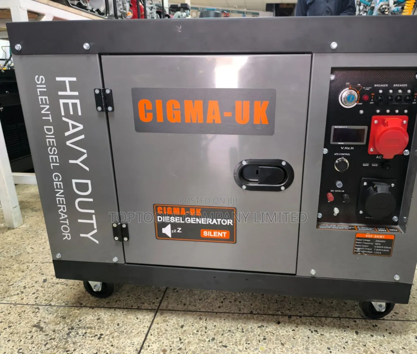 Diesel Silent Generator Cigma-Uk 6gf-Skm1 *9kva* (Dual Phase) With Ats