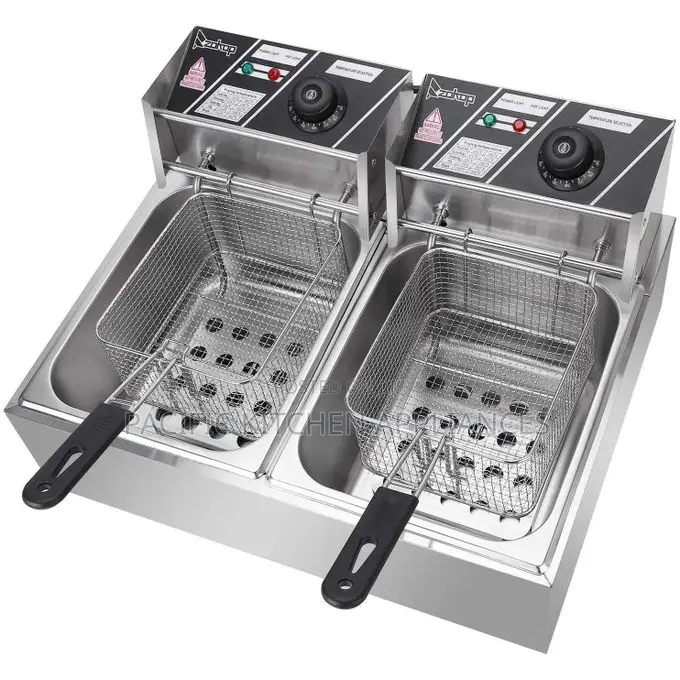 Nunix Df-6d Electric Double Deep Fryer With Stainless Steel