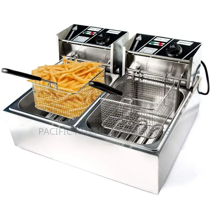 Nunix Df-6d Electric Double Deep Fryer With Stainless Steel
