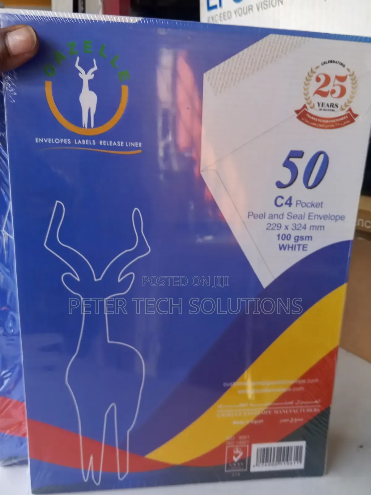 C4 White Envelope Peel and Seal 50 PCs 100gsm