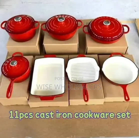 11pcs Cast Iron Cookware Set
