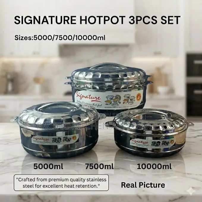 Signature 3pcs Super Jumbo Stainless Steel Hotpots