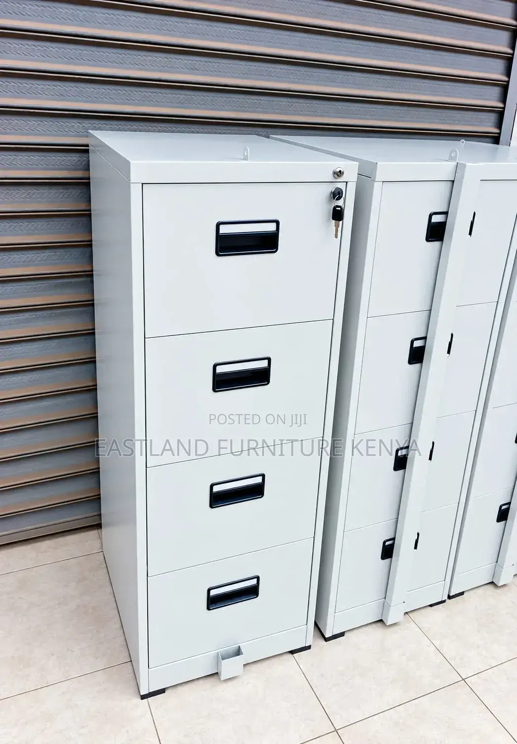 Metal Filing Cabinet 4 Drawer - Office File Cabinet Grey