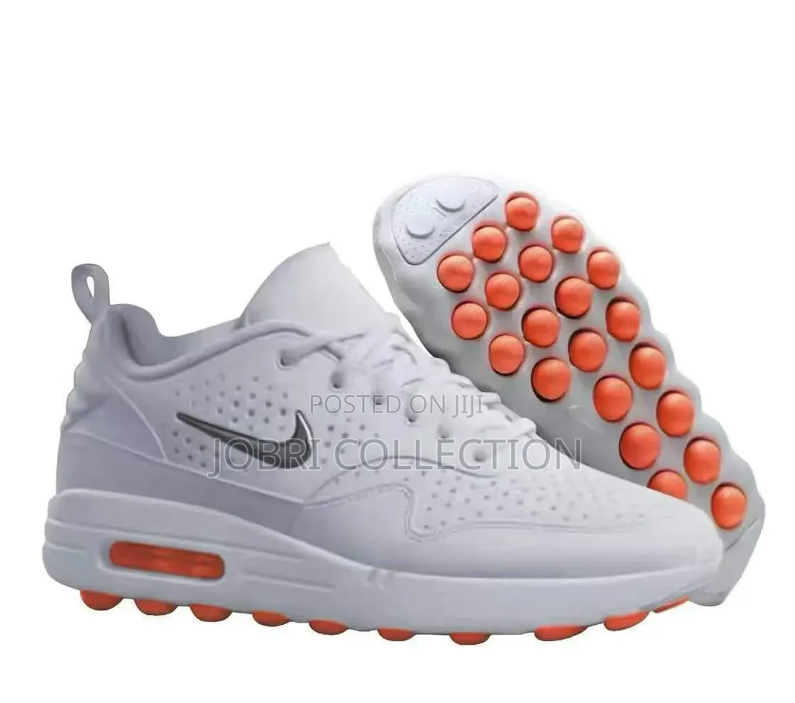 All White Nike Mind X Airmax 1 Golf Sneakers