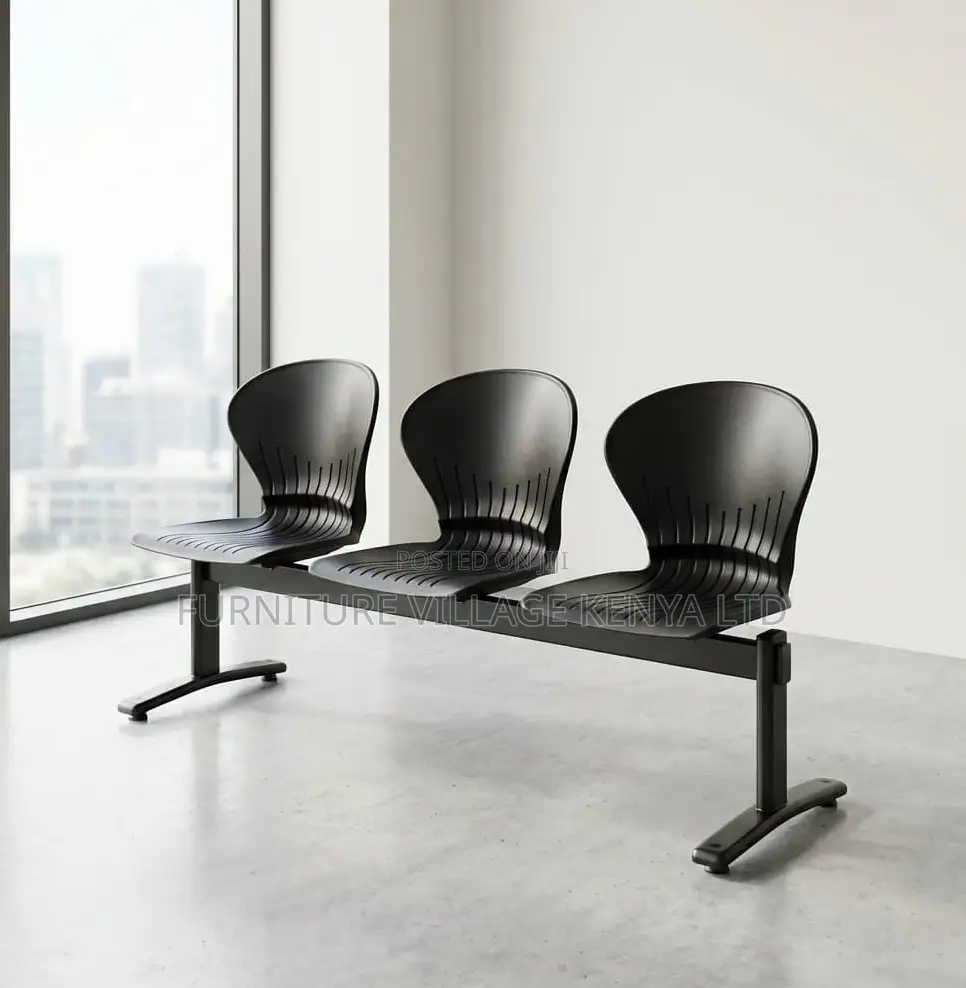 Bench; Plastic 3 Seater-Linked Reception Bench