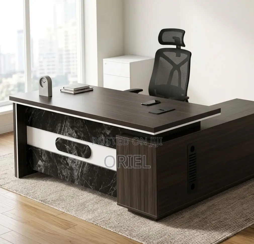 L-Shaped Office Desk : Executive 160CM Manager Workstation Table