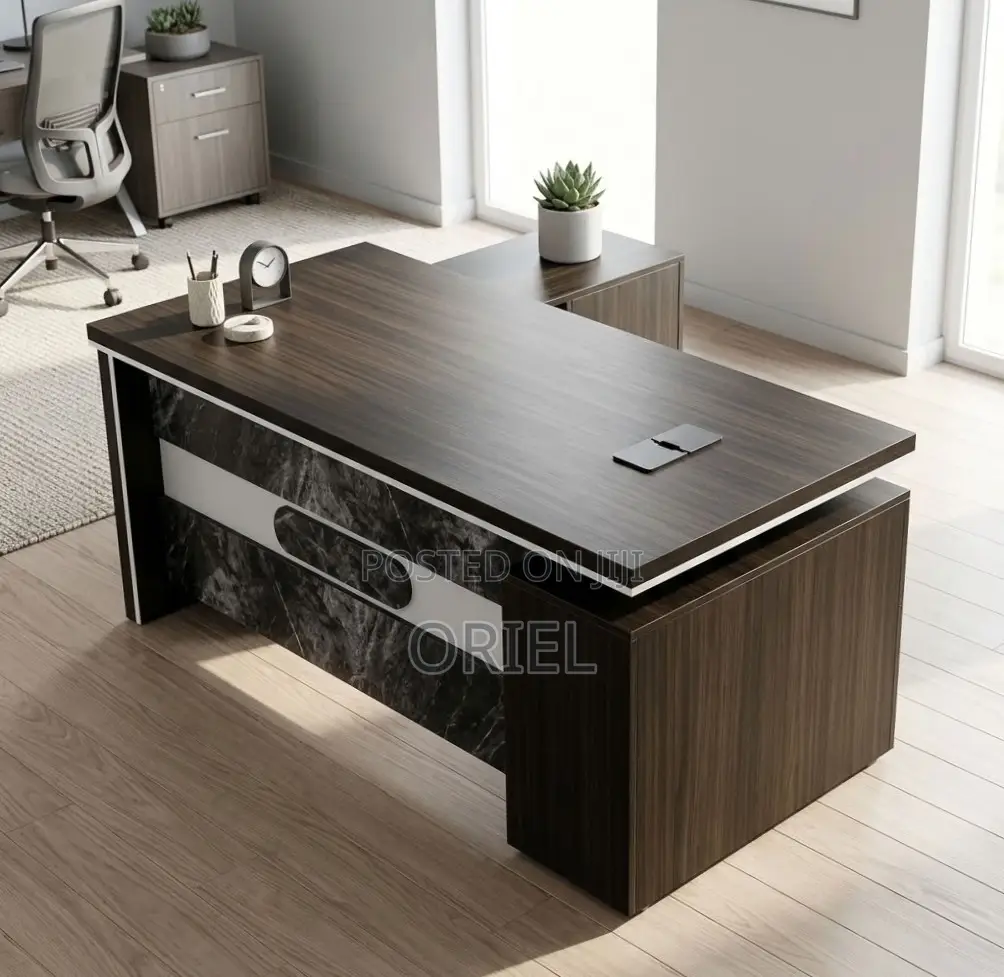 L-Shaped Office Desk : Executive 160CM Manager Workstation Table