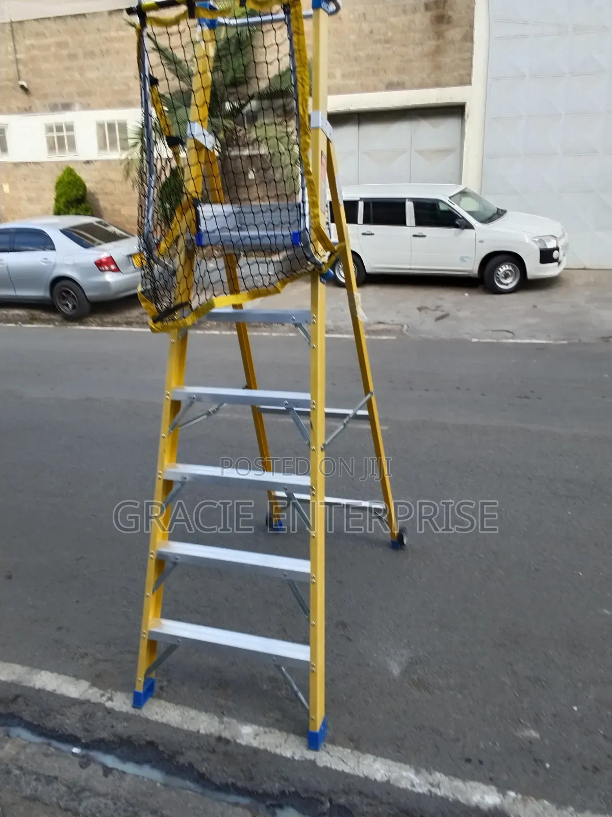 Fiberglass Platform With Safety Cage