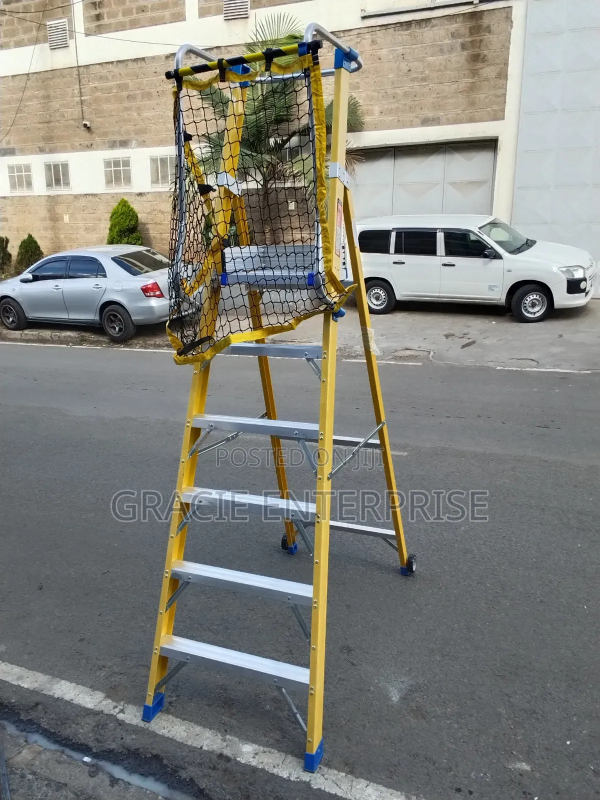 Fiberglass Platform With Safety Cage