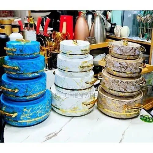 Turkish 4pc of Insulated Hotpots Serving Dishes Hot Pot Serveware Set