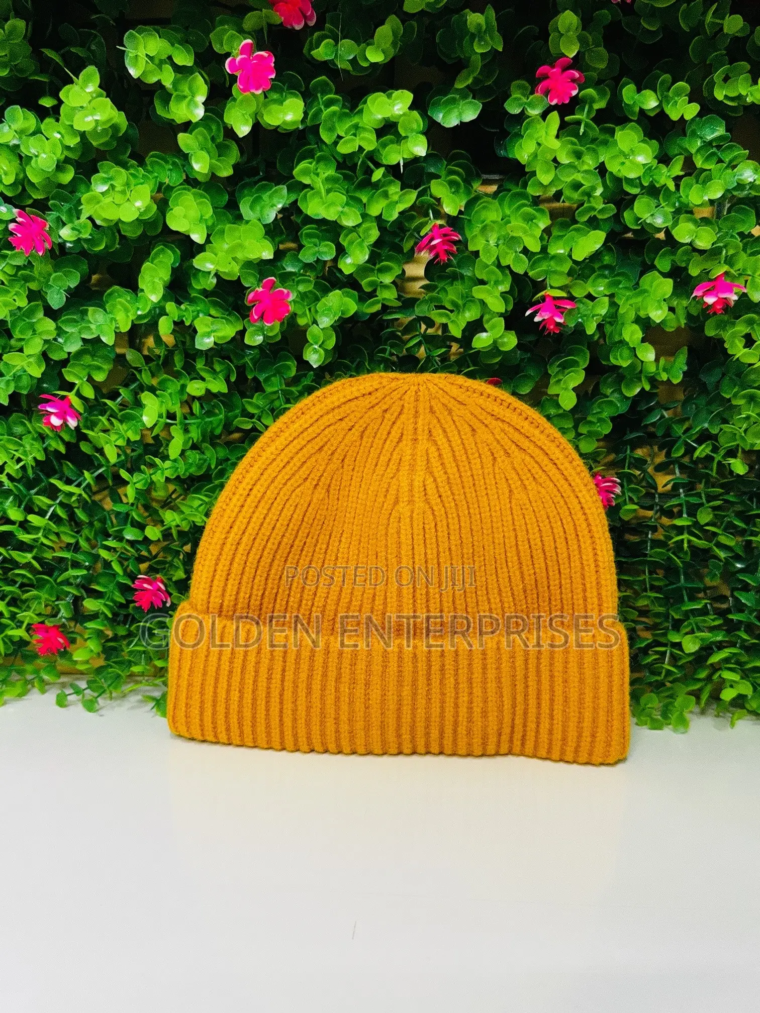 Mustard Premium Folded Cuff Knitted Beanie – Unisex Fashion Cap