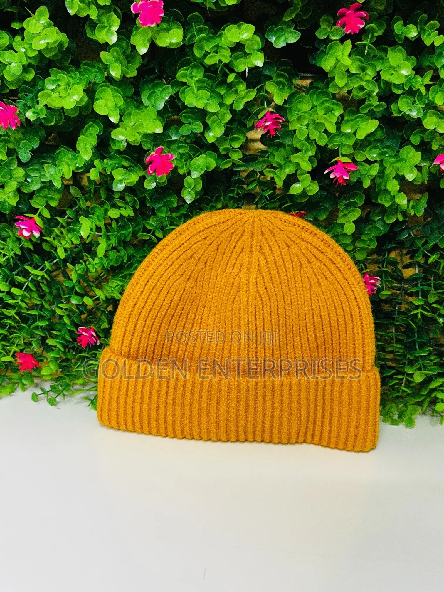 Mustard Premium Folded Cuff Knitted Beanie – Unisex Fashion Cap