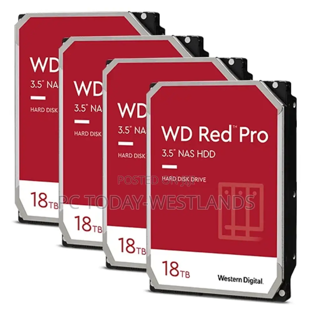 WD 18TB Red Pro NAS Internal Hard Drive 7200 RPM, CMR, 512 MB Cache