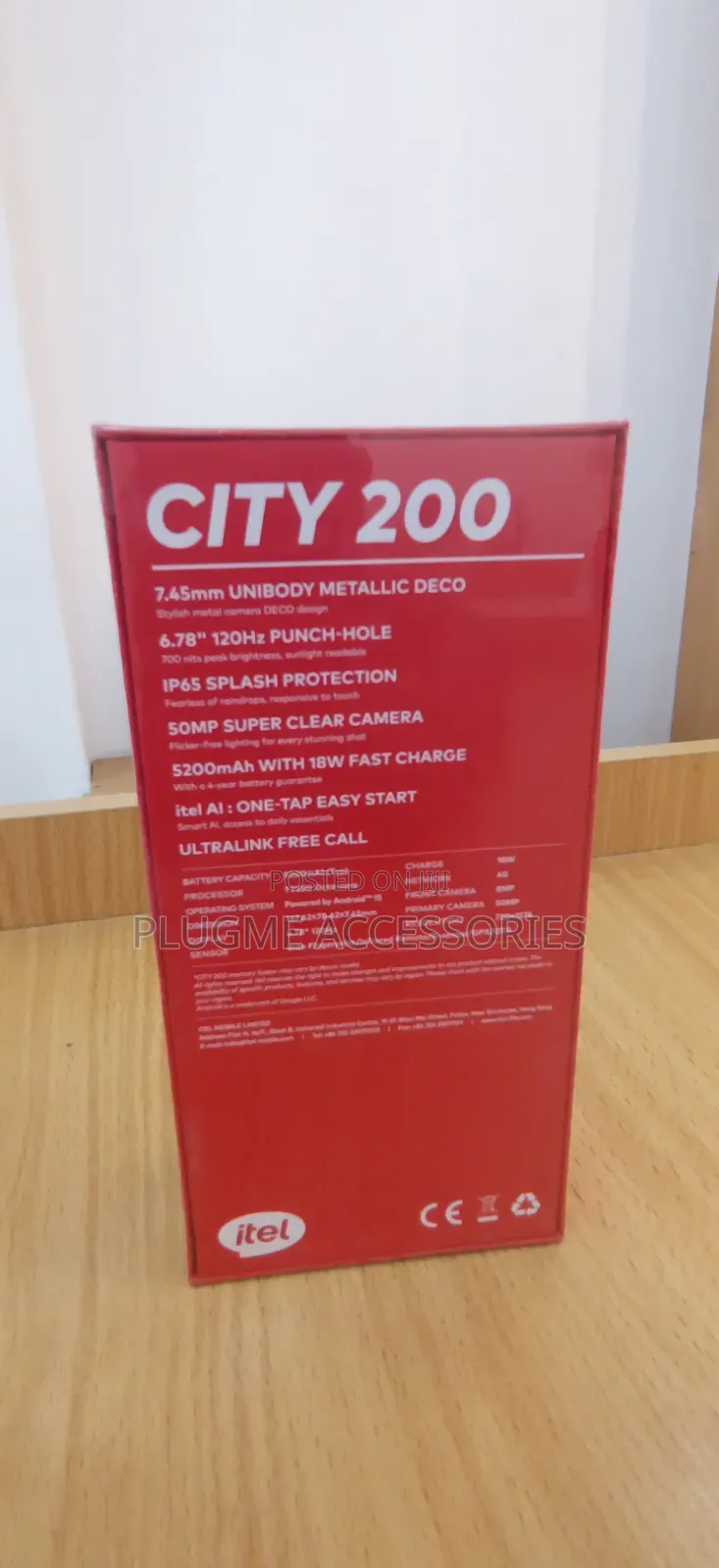 New Itel City 200 128 GB Silver