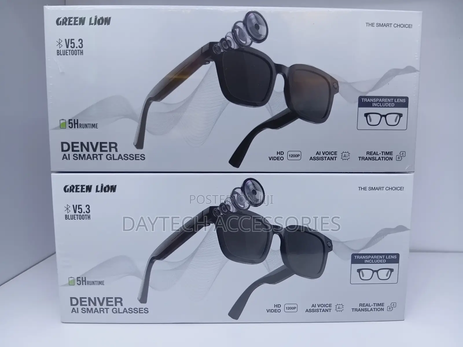 Green Lion Denver Smart Glasses With AI Intelligent Camera.