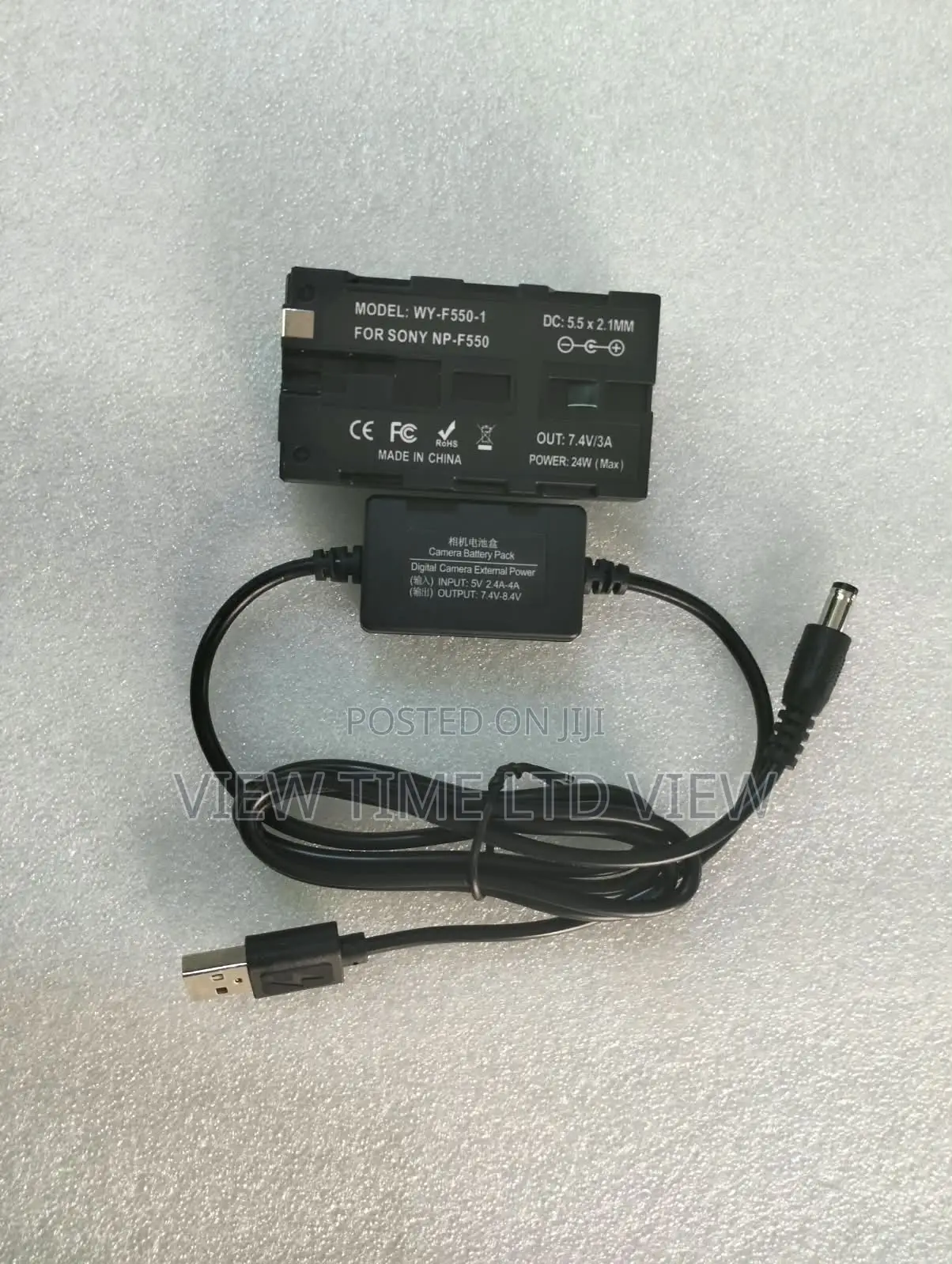 Sony NP-F550 Dummy Battery With USB/DC Power Adapter Cable