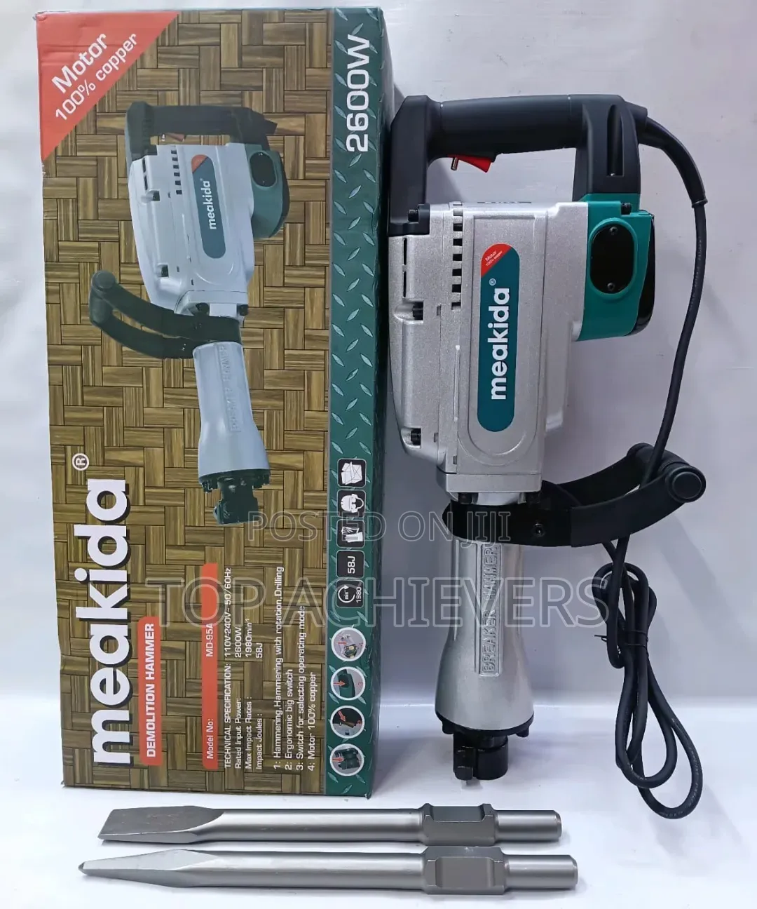 Heavy Duty 2600w Jack Hammer/Meakida Demolition Hammer