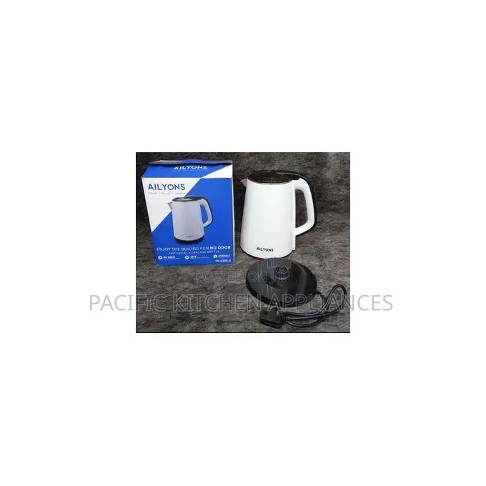 AILYONS FK-0306 Stainless Steel 1.8L Electric Kettle-White