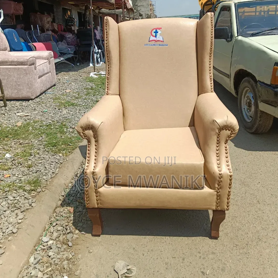 Executive Bishop or Pastor Altar Pulpit Chair.