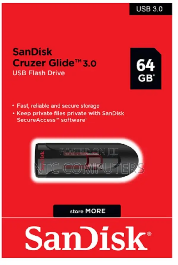 Sandisk Cruzer Glide 64GB 3.0 USB Flash Drive