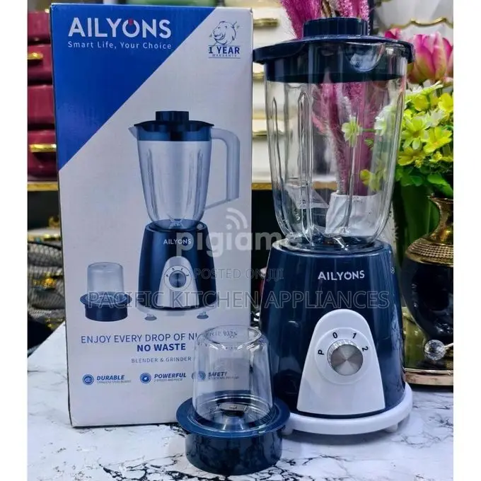 AILYONS TYB-205-PRO 2-in-1 Blender With Grinder, 1.6L, Blue,
