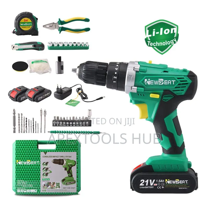 Newbeat 21V Cordless Impact Drill & Polisher Kit Set