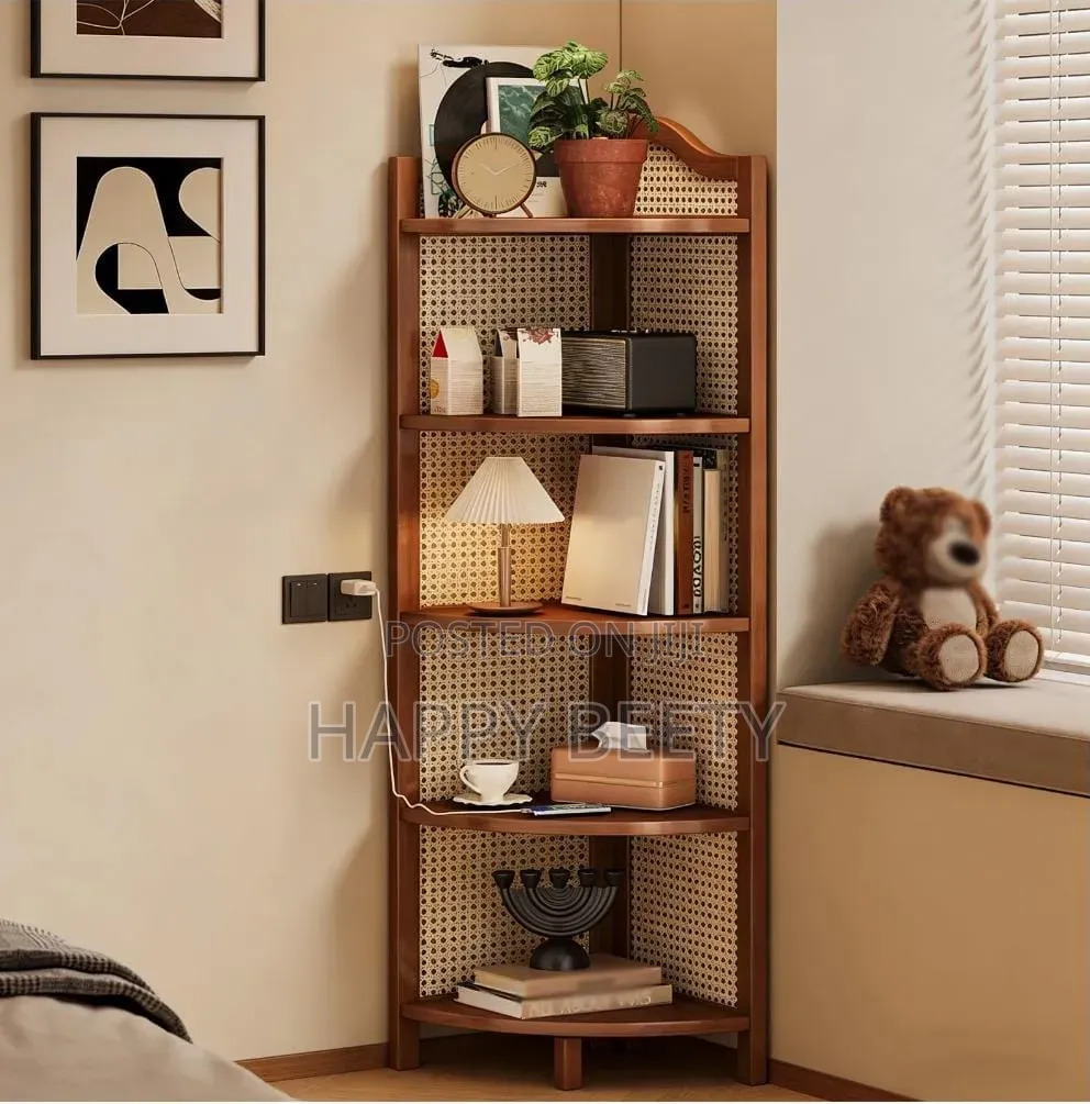 *5-Tier Bamboo Corner Shelf