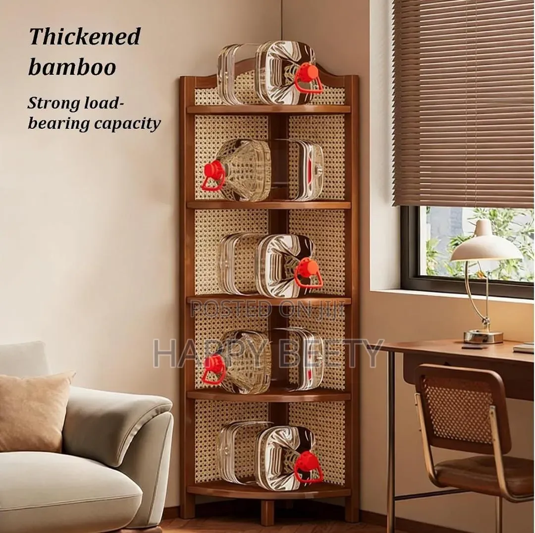 *5-Tier Bamboo Corner Shelf
