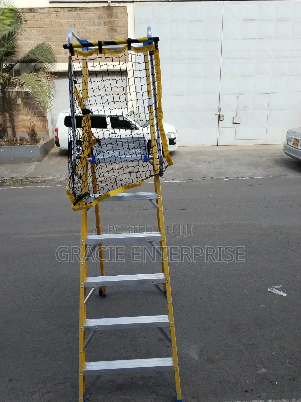 Electrician Insulated Ladder 6 Steps, Fiberglass Platform