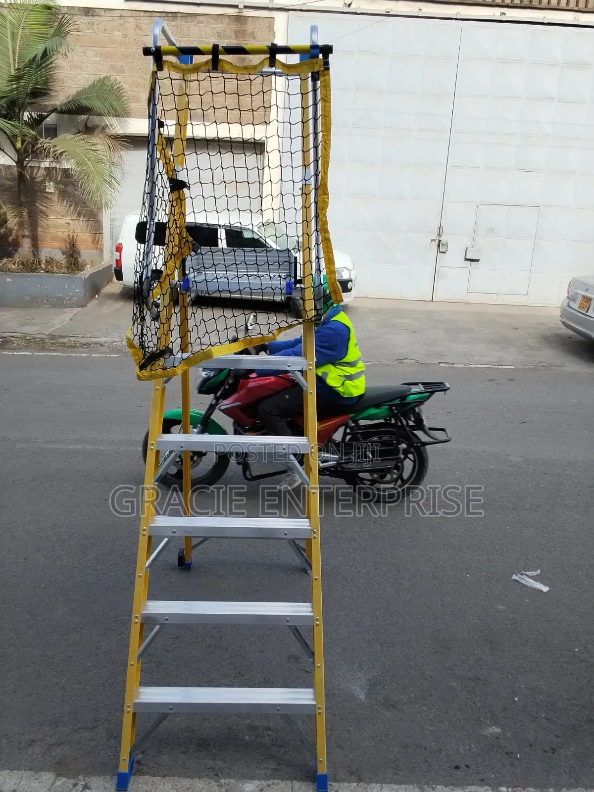 Electrician Insulated Ladder 6 Steps, Fiberglass Platform