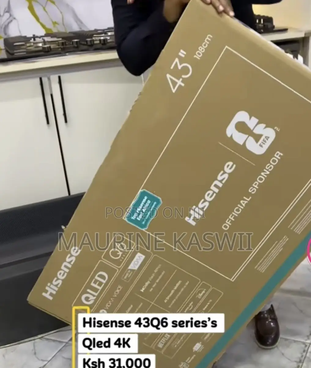 HISENSE 43”Qled 4k Without Free Wall Mount & Guard