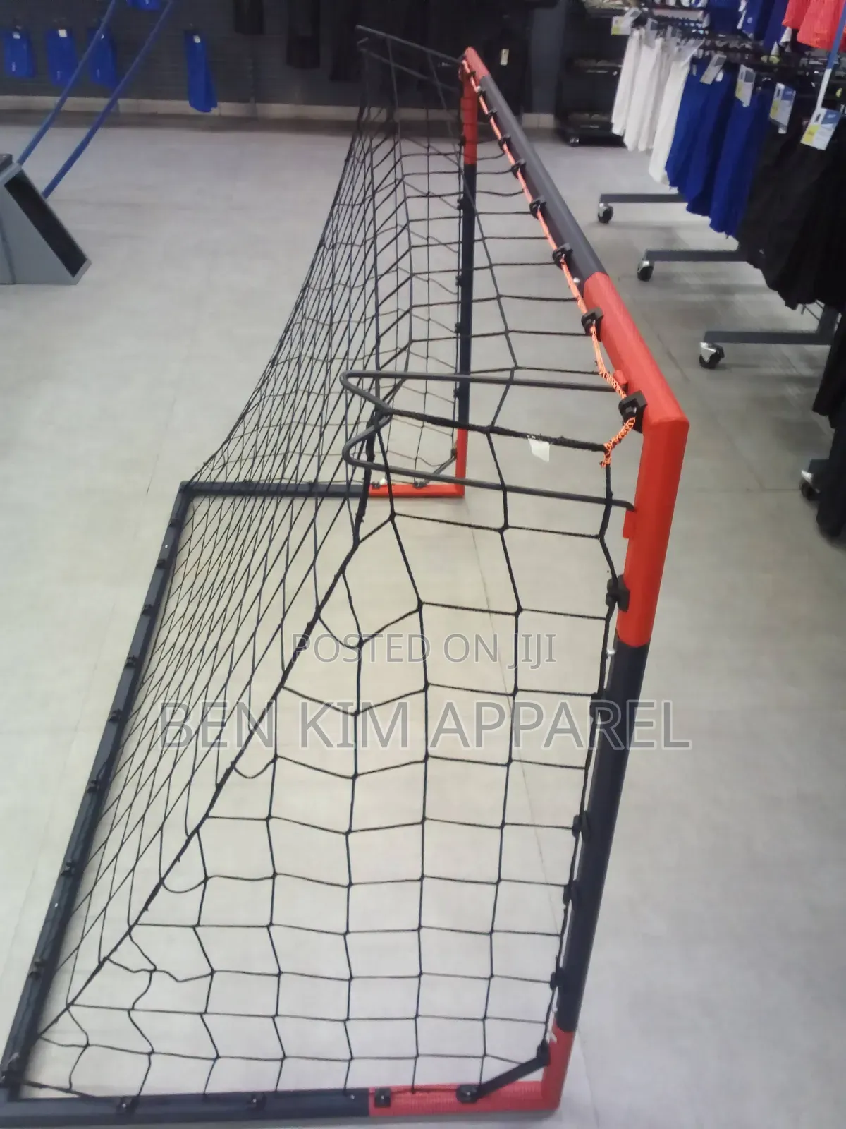 3Metres by 2 * 1.2 Metallic Goal With Net Tool Free Assembly 40mm Tube
