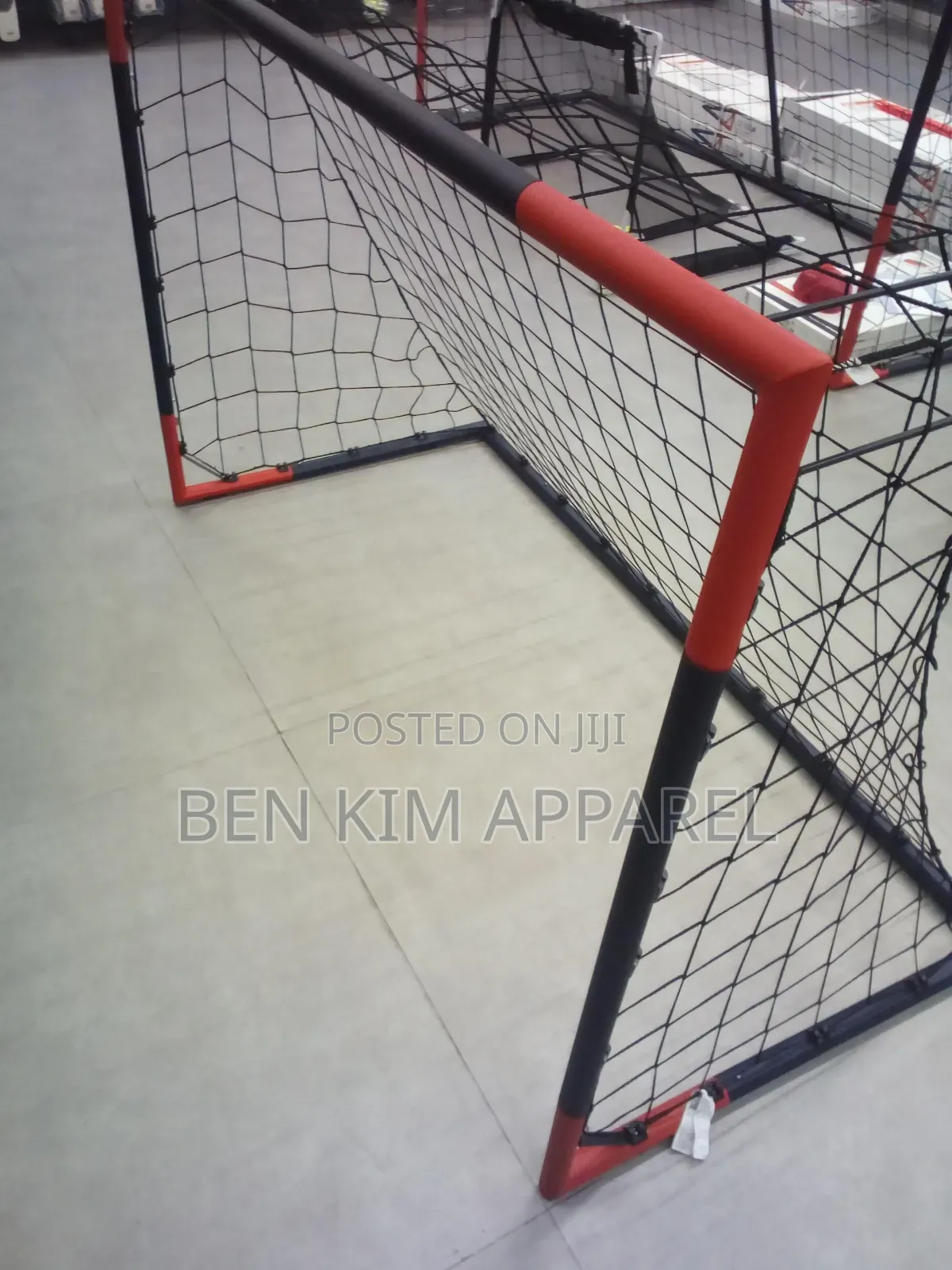 3Metres by 2 * 1.2 Metallic Goal With Net Tool Free Assembly 40mm Tube