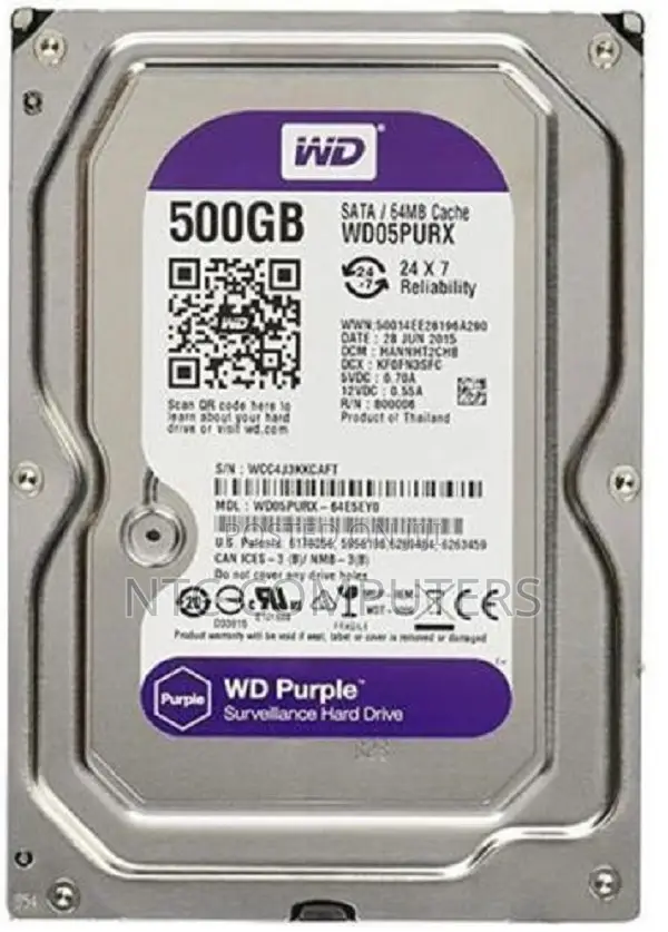 500gb Wd Purple Surveillance HDD