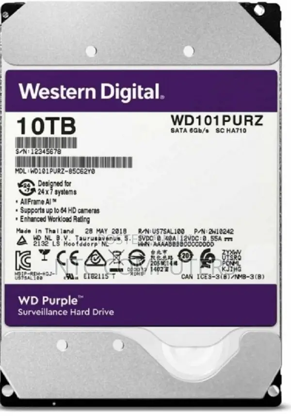 10TB WD Purple Surveillance HDD Hardisk Drive