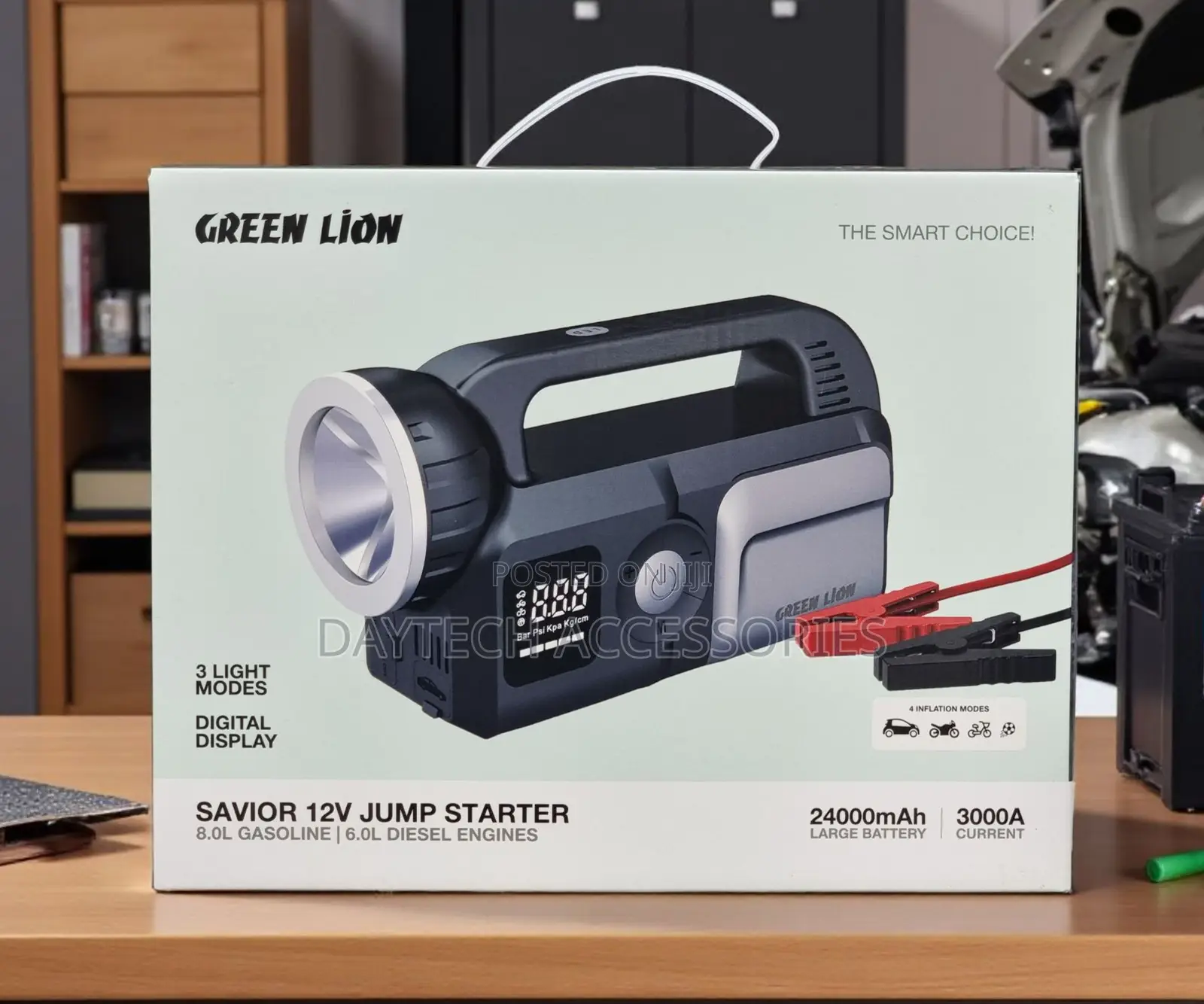 Green Lion Savior 12V 24000mAh Jump Starter and Power Station