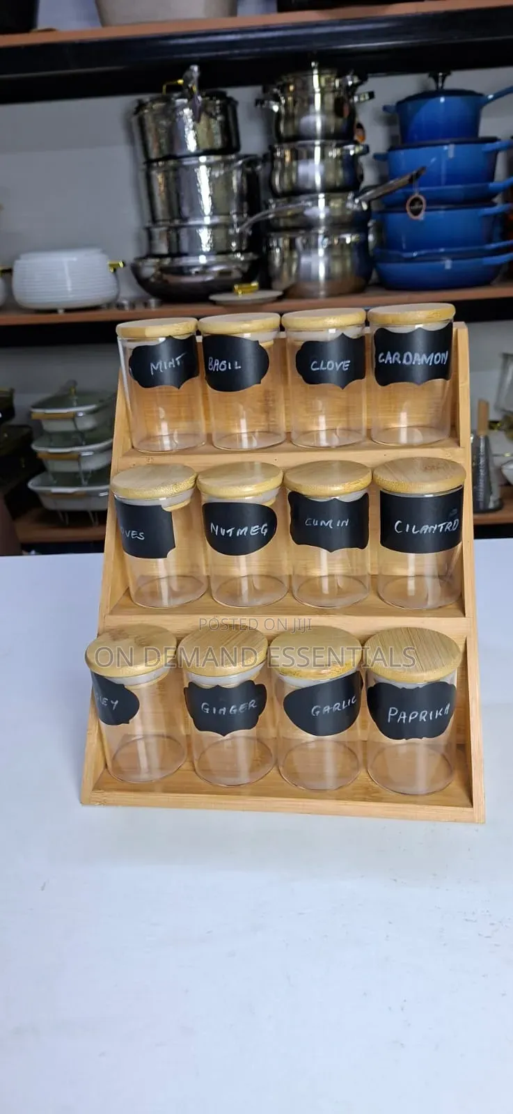 Spice Rack With Spice Jars
