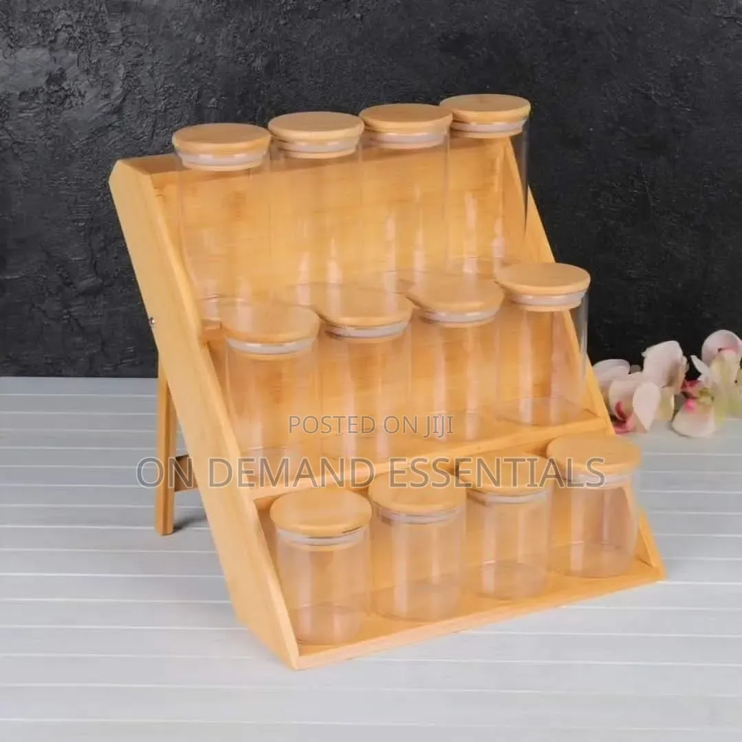 Spice Rack With Spice Jars